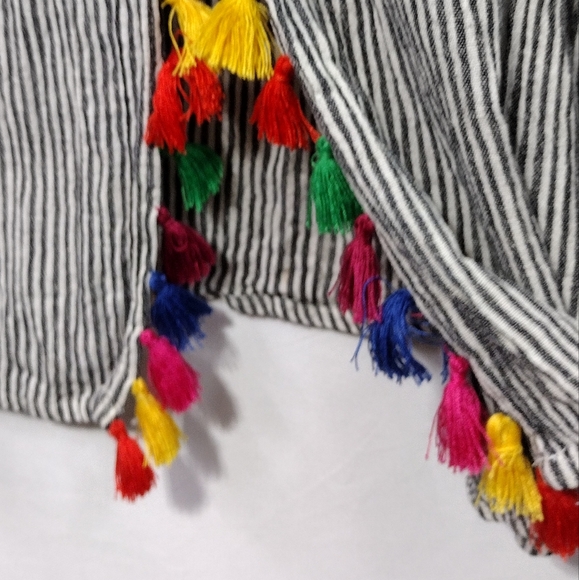 Anthropologie Floreat Embroidered Soleil Top Women's M Multicolor Artsy Boho 90s - Picture 10 of 12